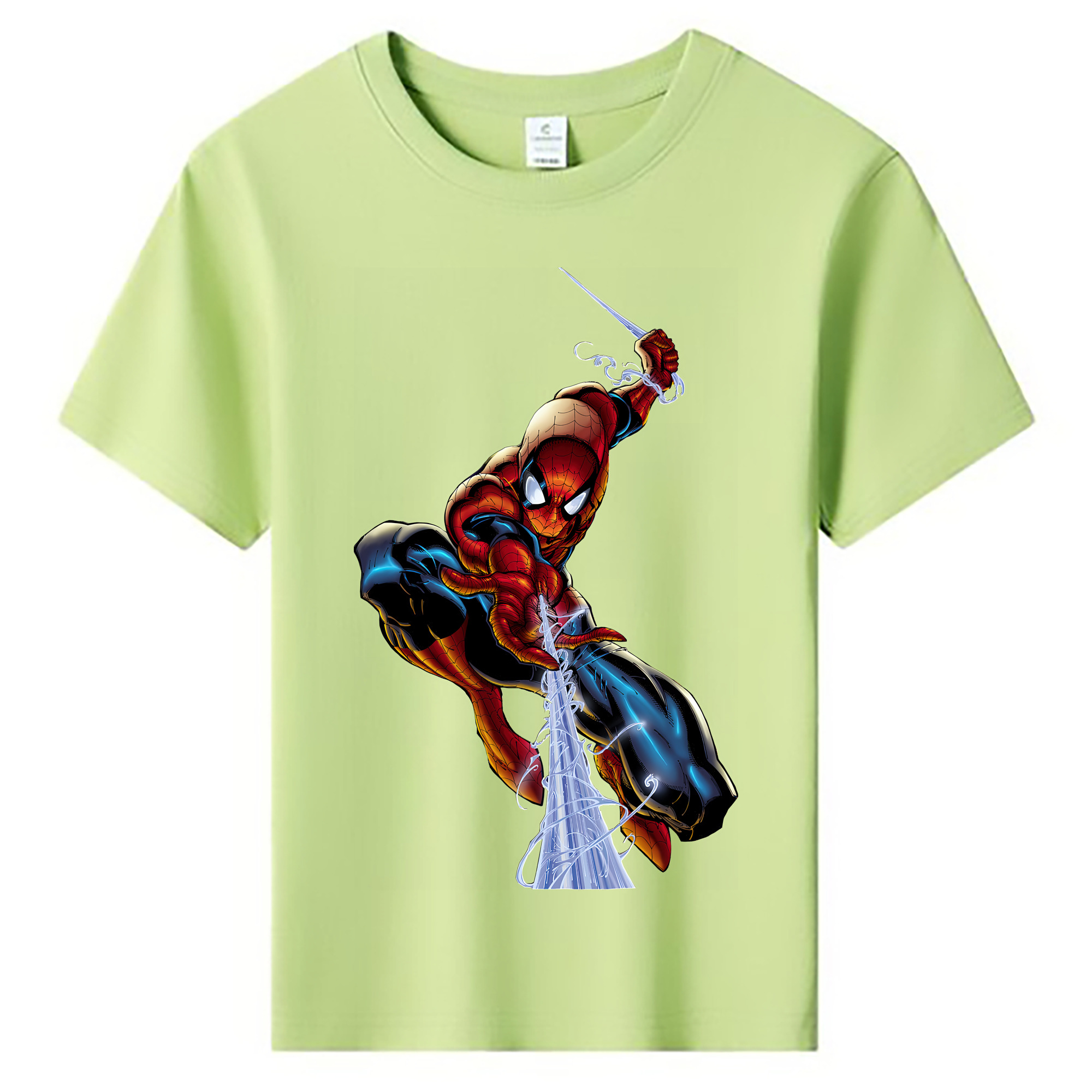 （画像用） Spider Man スパイダーマン 綿100％キッズTシャツ（フロントプリント）